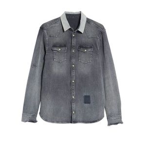 Glockeley Slim Fit Western Denim Shirt